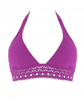 Maillot triangle sans armature LISE CHARMEL AJOURAGE COUTURE VIOLET