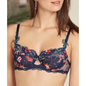 Soutien-gorge corbeille LISE CHARMEL FETE DE VENISE BLEU PEROU