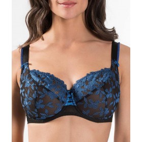 Soutien-gorge armature confort AUBADE FEMME CHARMEUSE BLEU VELVET