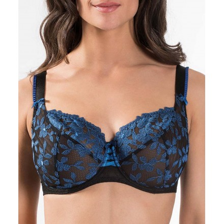 Soutien-gorge armature confort AUBADE FEMME CHARMEUSE BLEU VELVET